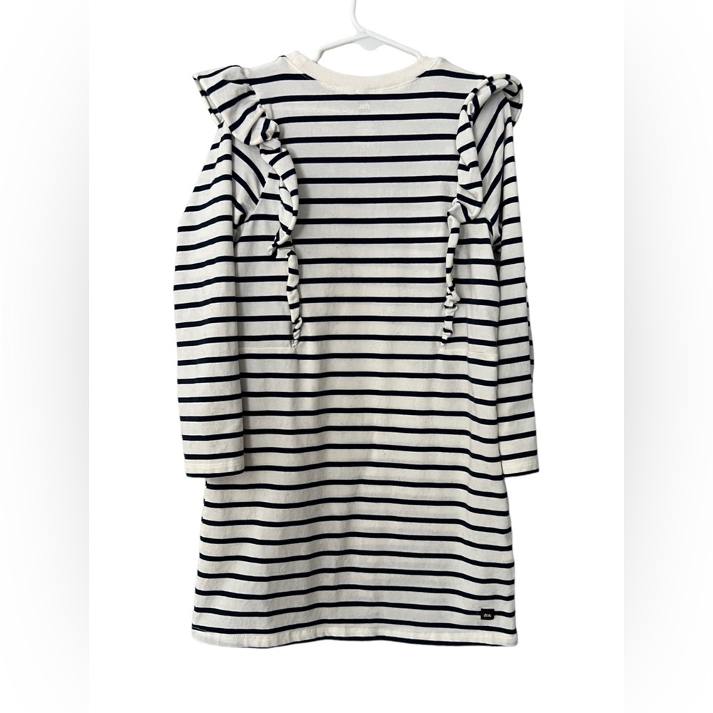 Tea Collection Striped Ruffle Shoulder Dress - Picture 5 of 5
